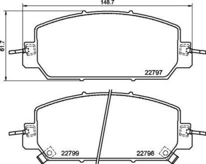 Klocki hamulcowe przod - (45022TRTJ01, 45022TRNH00, 45022TMCT01) BREMBO P 28 098