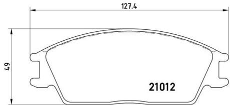 Комплект тормозных колодок, дисковый тормоз - BREMBO P 30 001