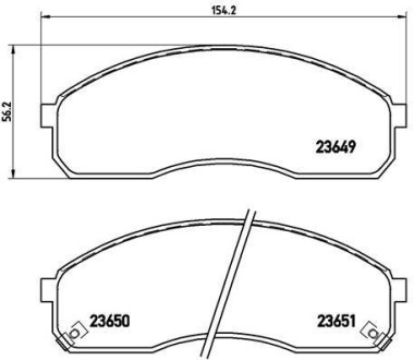 Комплект тормозных колодок, дисковый тормоз - BREMBO P 30 012