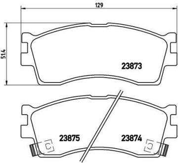 Комплект тормозных колодок, дисковый тормоз - BREMBO P 30 016