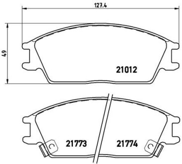 Комплект тормозных колодок, дисковый тормоз - (45022SA6N50, 45022SA6600) BREMBO P 30 024