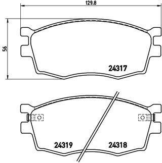 Комплект тормозных колодок, дисковый тормоз - BREMBO P 30 026