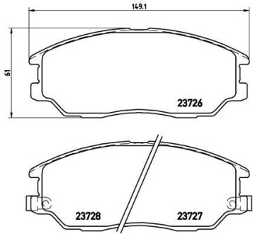 Комплект тормозных колодок, дисковый тормоз - BREMBO P 30 028