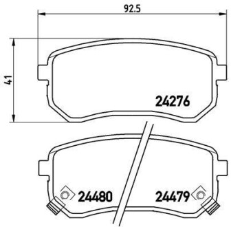 Комплект тормозных колодок, дисковый тормоз - BREMBO P 30 033