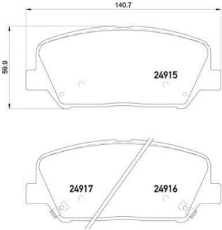 Klocki ham. i30 CEED 12-.. - BREMBO P 30 065