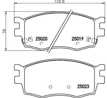 Комплект тормозных колодок - BREMBO P30069