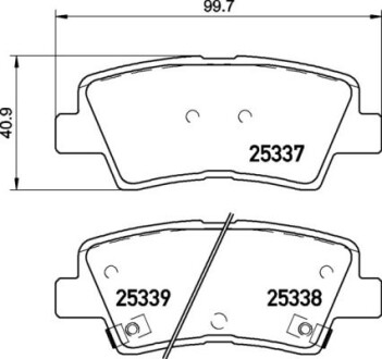 Гальмівні колодки зад. Hyundai i30/i40 11-/Kia Cee\'d 12- (akebono) - BREMBO P 30 094