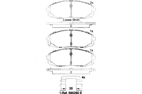 Klocki ham. kia carnivall 15- - BREMBO P 30 095