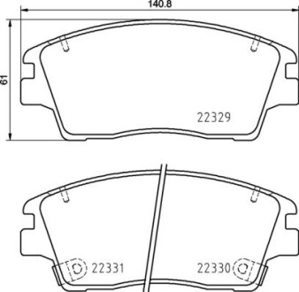 Колодки тормозные - BREMBO P30096