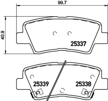 Klocki hamulcowe tyl - BREMBO P 30 101