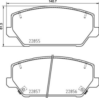 Klocki hamulcowe przod - (58101G8A30, 58101S0A00, 58101S0A10) BREMBO P 30 102