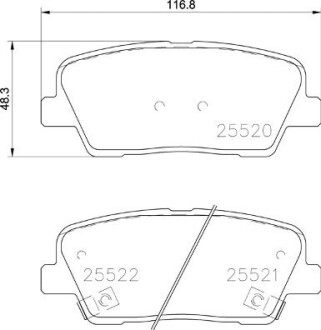 Klocki hamulcowe tyl - BREMBO P 30 104