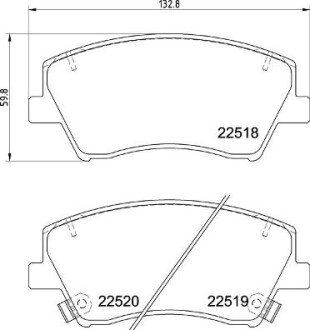 Klocki hamulcowe przod - BREMBO P 30 107