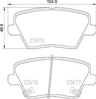 Klocki hamulcowe tyl - BREMBO P 30 109