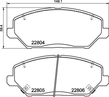 Klocki hamulcowe przod - BREMBO P 30 110