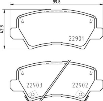 KLOCKI HAMULCOWE TYL - (58302G6A00, 58302G6A10) BREMBO P 30 111 (фото 1)