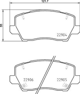 Klocki hamulcowe przod - (58101G6A40) BREMBO P 30 114