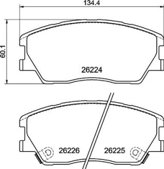 Колодки гальмівні (передні) Kia Soul 1.6/2.0 19- (+датчик) - (58101K0A10, 58101J2A10) BREMBO P30121