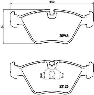 Комплект тормозных колодок, дисковый тормоз - (jlm1829, jlm20702, jlm21917) BREMBO P 36 007