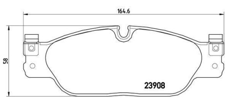 Комплект тормозных колодок, дисковый тормоз - (c2C15990, C2C20686, C2C23786) BREMBO P 36 021