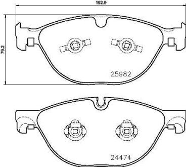 P36029_колодки дисковые передние! \ Jaguar F-TYPE Convertible/Coupe (QQ6) 12> - (t2R7248, T2R22312, EX532K021BA) BREMBO P36029