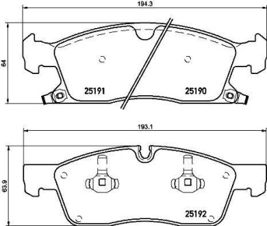 Klocki ham. G.CHEROKEE 11- 17.. - BREMBO P37015