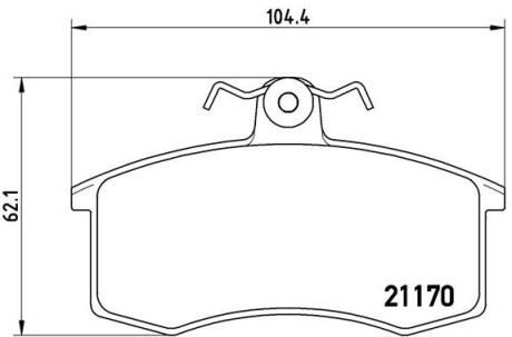 Комплект тормозных колодок, дисковый тормоз - BREMBO P 41 003