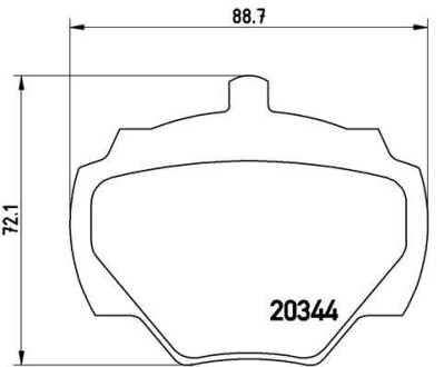 Комплект тормозных колодок, дисковый тормоз - BREMBO P 44 001