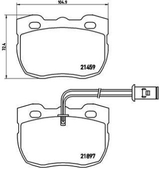 Комплект тормозных колодок, дисковый тормоз - (stc8571, stc8572, stc9190) BREMBO P 44 004