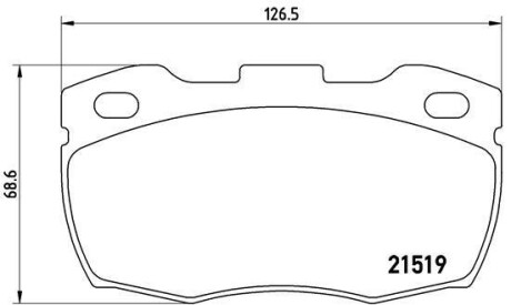 Комплект тормозных колодок, дисковый тормоз - (sfp000260, stc1275, sfp000140) BREMBO P 44 005