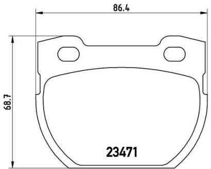 Комплект тормозных колодок, дисковый тормоз - BREMBO P 44 006