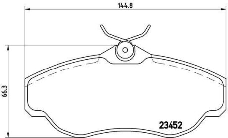 Комплект тормозных колодок, дисковый тормоз - BREMBO P 44 008