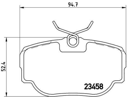 Комплект тормозных колодок, дисковый тормоз - BREMBO P 44 009