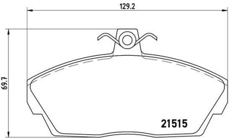 Комплект тормозных колодок, дисковый тормоз - BREMBO P 44 010