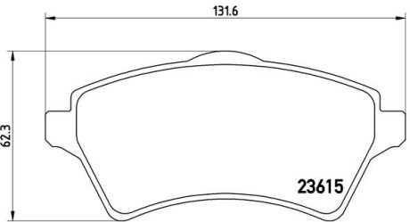 Комплект тормозных колодок, дисковый тормоз - (sfp000020) BREMBO P 44 011