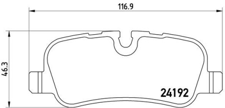 Комплект тормозных колодок, дисковый тормоз - (lr012993, lr015519, lr019627) BREMBO P 44 019