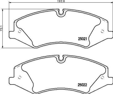 Klocki ham. RANGE ROVER 06-12.. - BREMBO P44024