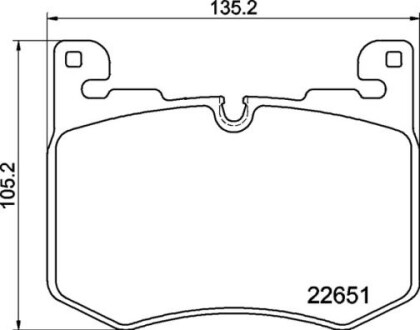 Комплект гальмівних колодок - ((LR119717)) BREMBO P44030