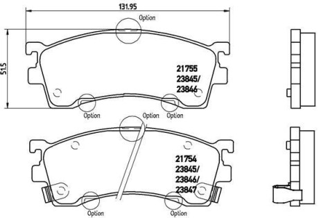 Комплект тормозных колодок, дисковый тормоз - (geya3323z, gayr2328z, gayr3323za) BREMBO P 49 023 (фото 1)