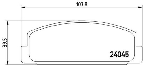 Гальмівні колодки зад. Mazda 323/626 94-04 (akebono) - BREMBO P 49 036