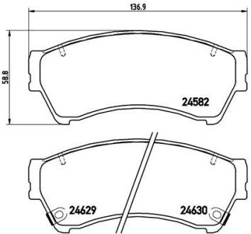 Комплект тормозных колодок, дисковый тормоз - (gsyd3329zb) BREMBO P 49 039