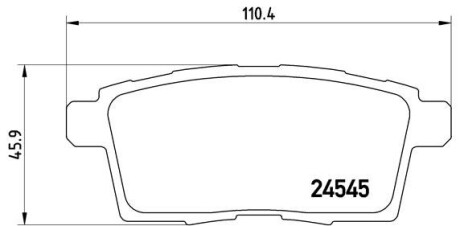 Комплект тормозных колодок, дисковый тормоз - BREMBO P 49 041