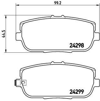 Комплект тормозных колодок, дисковый тормоз - (nfy72446z, nfy72643z, nfy72648z) BREMBO P 49 044