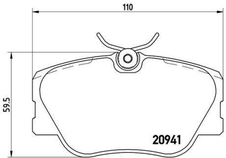 Комплект тормозных колодок, дисковый тормоз - BREMBO P 50 008