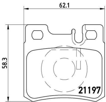 Комплект тормозных колодок, дисковый тормоз - BREMBO P 50 009