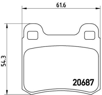 Комплект тормозных колодок, дисковый тормоз - BREMBO P 50 013