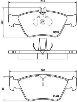 Комплект тормозных колодок, дисковый тормоз - BREMBO P 50 023