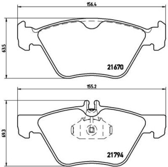 Комплект тормозных колодок, дисковый тормоз - BREMBO P 50 026