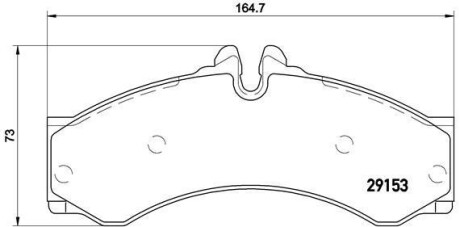 Комплект тормозных колодок, дисковый тормоз - BREMBO P 50 028