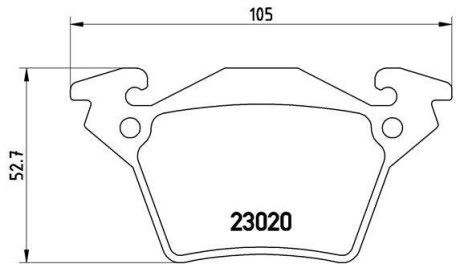 Комплект тормозных колодок, дисковый тормоз - BREMBO P 50 032 (фото 1)